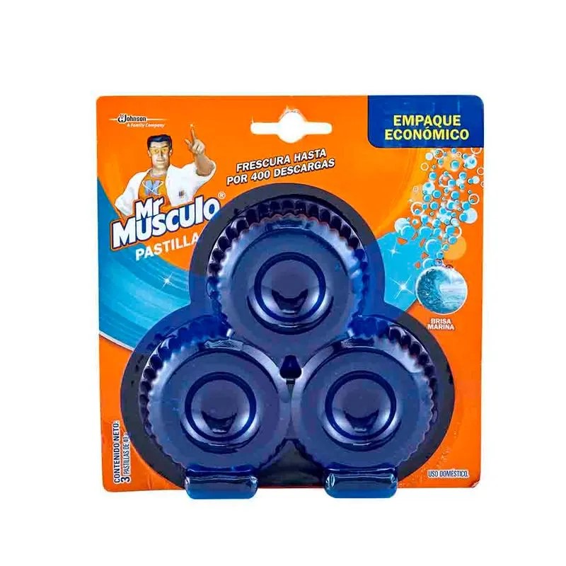 Mr Musculo Pastillas para Inodoro - Pack 3 unidades